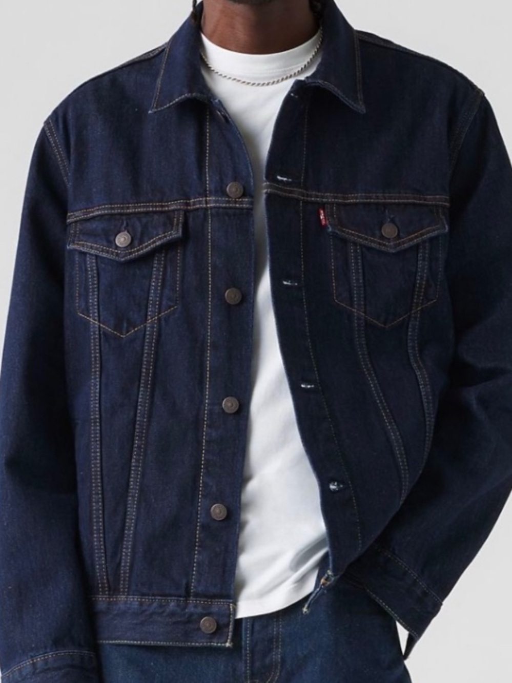 LEVI'S Men's Premium Relaxed Trucker Denim Jacket Large NWOT